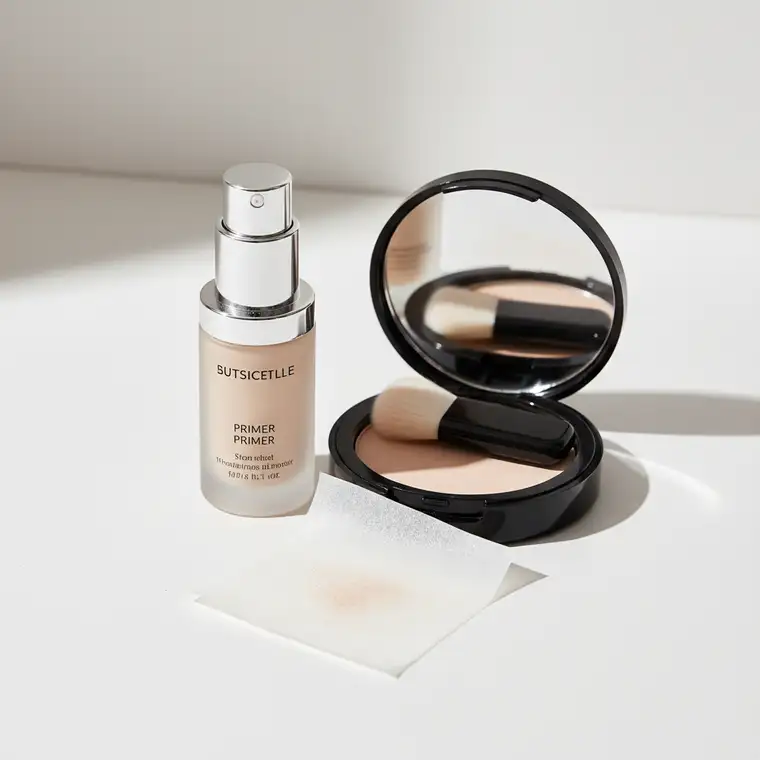 Kobieta w okularach poprawia makijaż nosa, makijaż pod okularami bez przetarć i śladów od oprawek