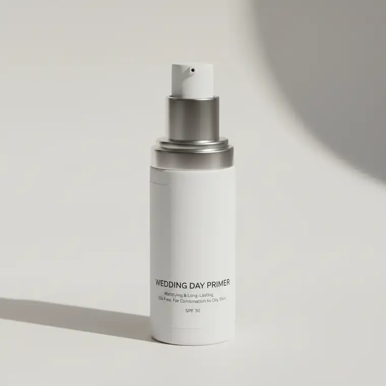 Panna młoda z cerą mieszaną przygotowywana do ślubnego makijażu w plenerze, konsultująca dobór bazy matującej, aby makijaż nie spłynął po godzinie