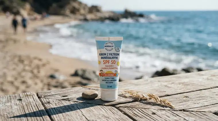 Krem z filtrem mineralnym SPF 50 dla dzieci z alergią słoneczną